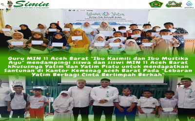siswa siswi Yatim dan Yatim piatu mendapat santunan dari Kementerian Agama Aceh Barat