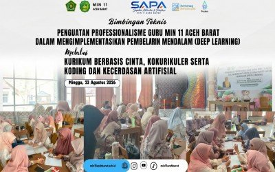 Hari Kedua Bimtek MIN 11 Aceh Barat: Guru Makin Mantap Terapkan Deep Learning dan AI